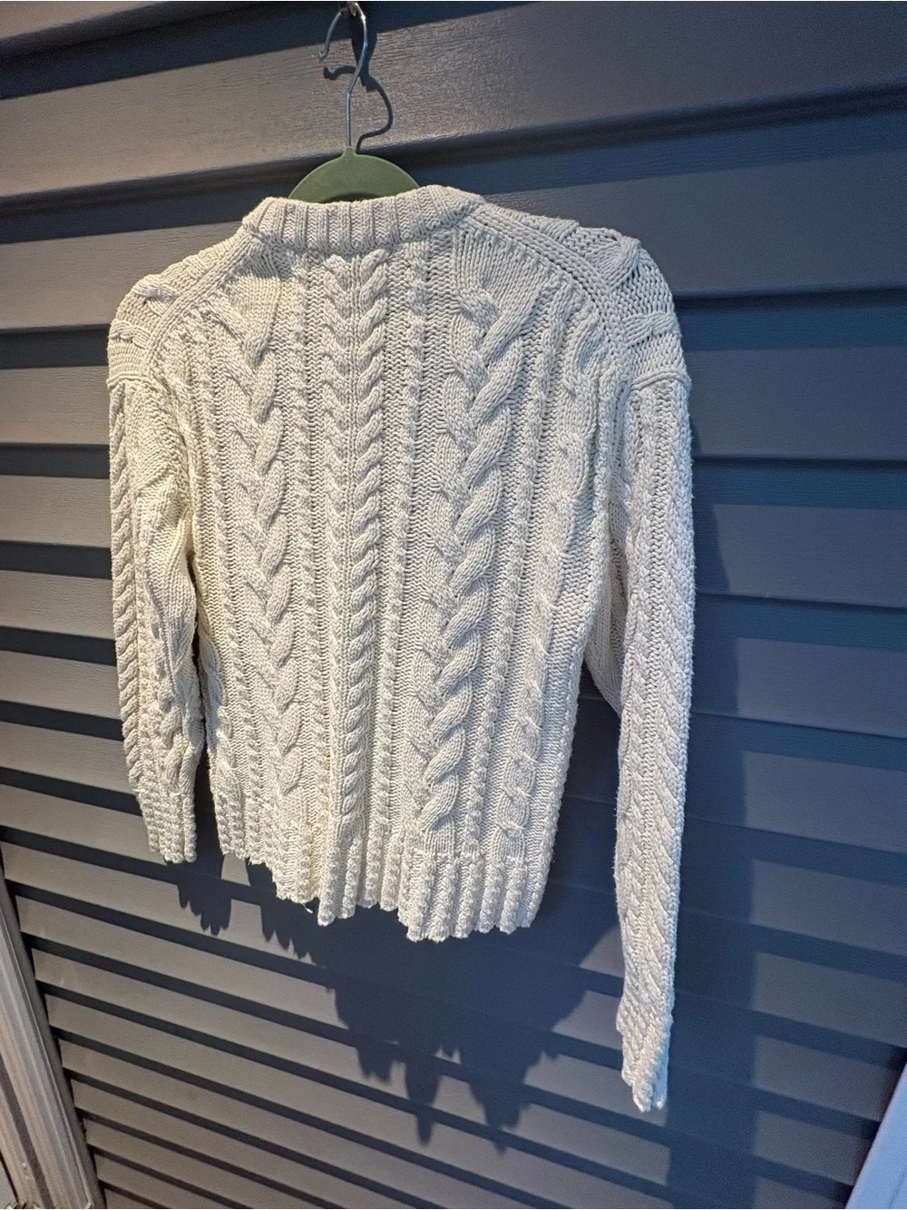 J. Crew Cream Cable Knit Crew Sweater